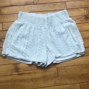 Maurices cream lace shorts.